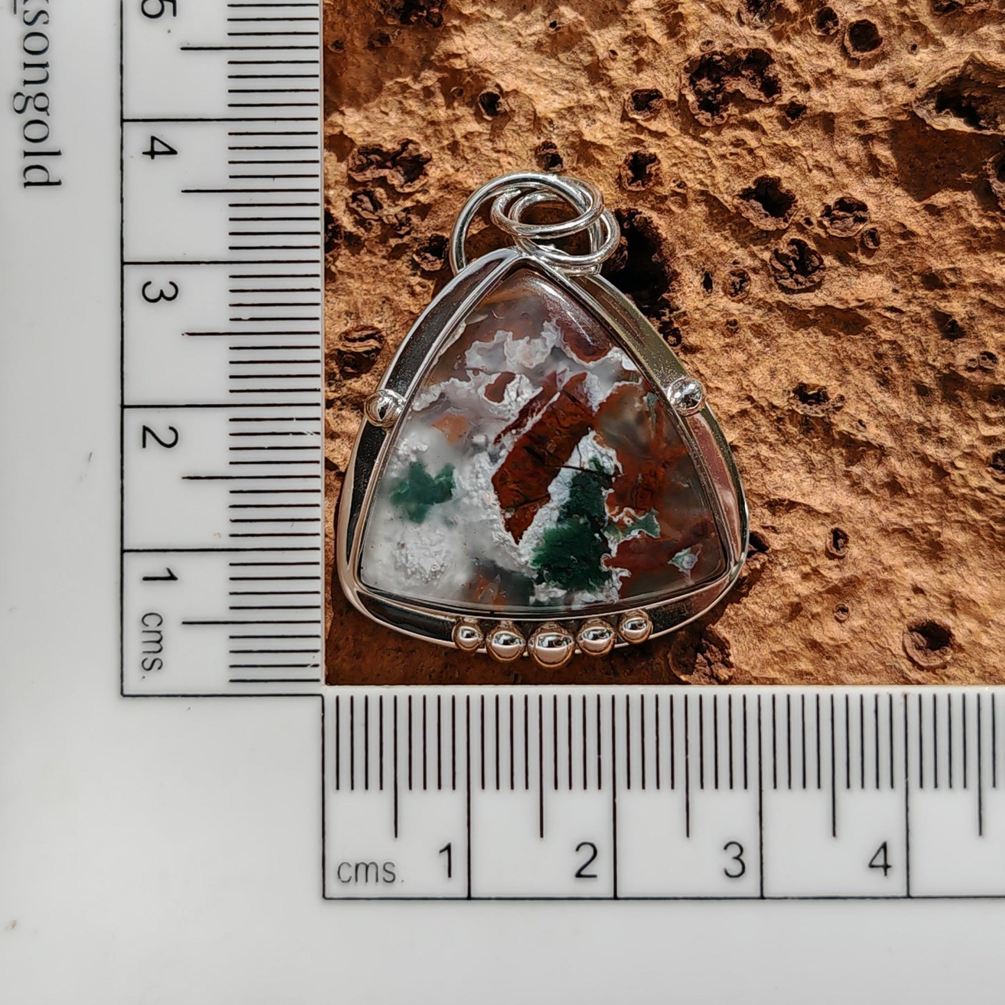 Colgante Calcedonia en plata de ley