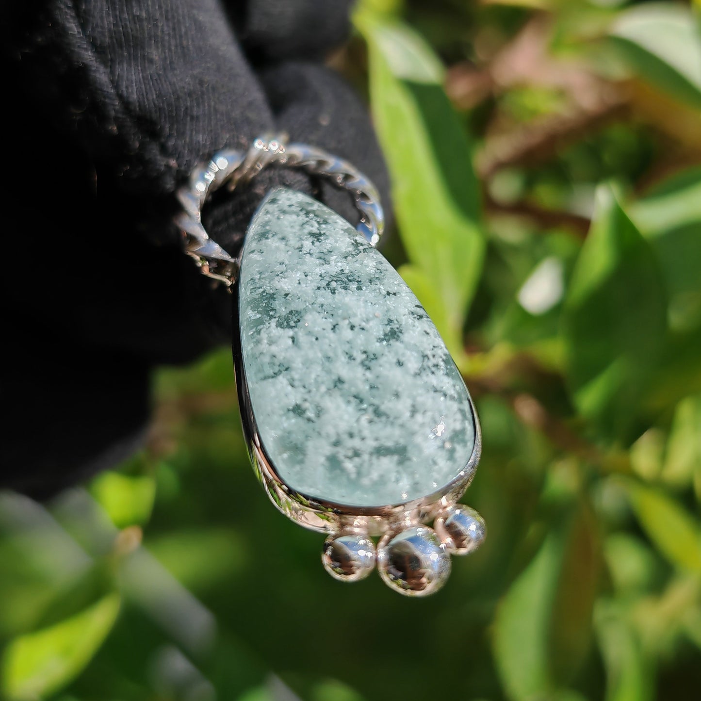 Colgante Hemimorfita en plata de ley