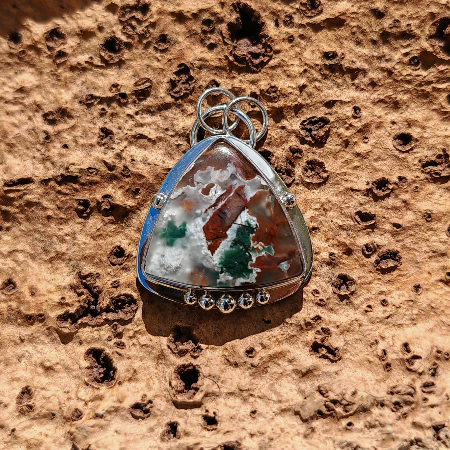 Colgante Calcedonia en plata de ley