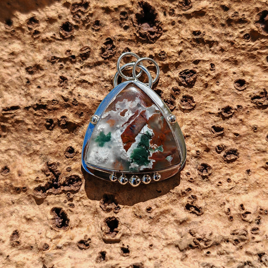 Colgante Calcedonia en plata de ley