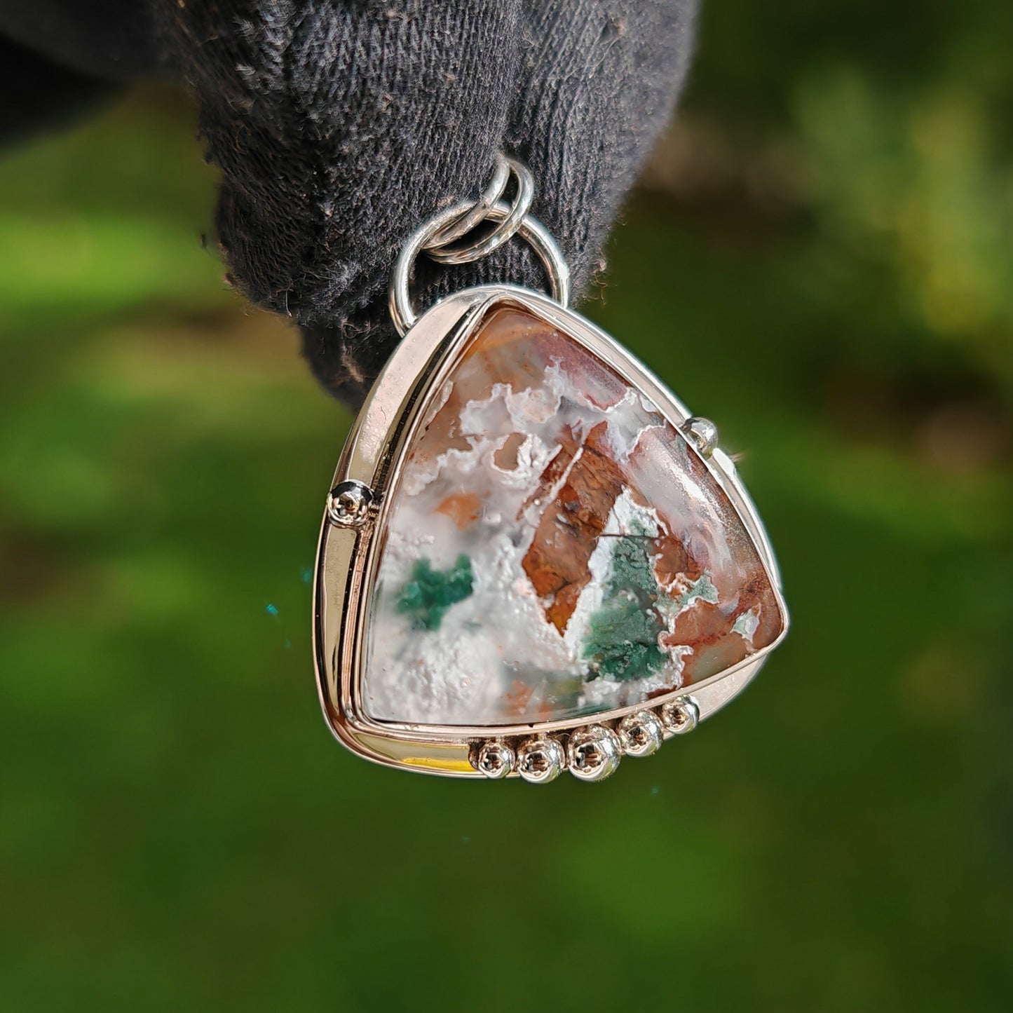 Colgante Calcedonia en plata de ley