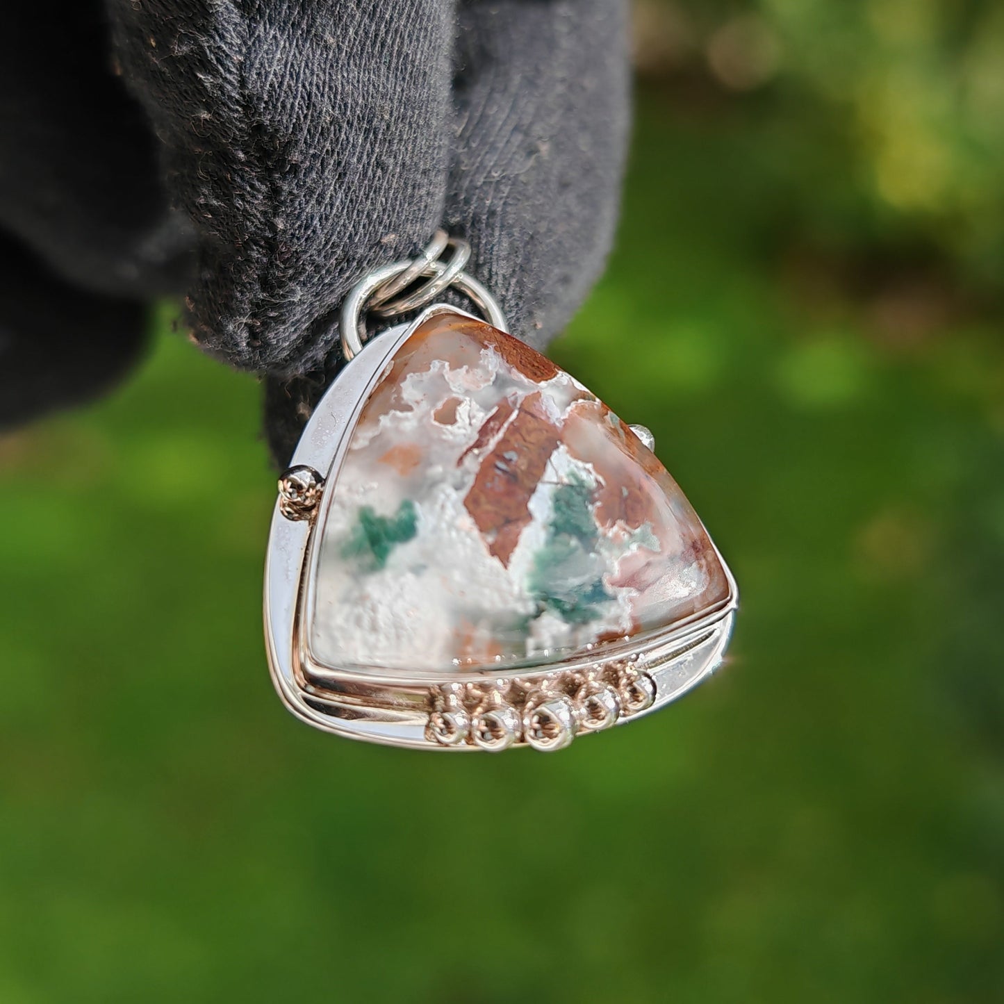 Colgante Calcedonia en plata de ley