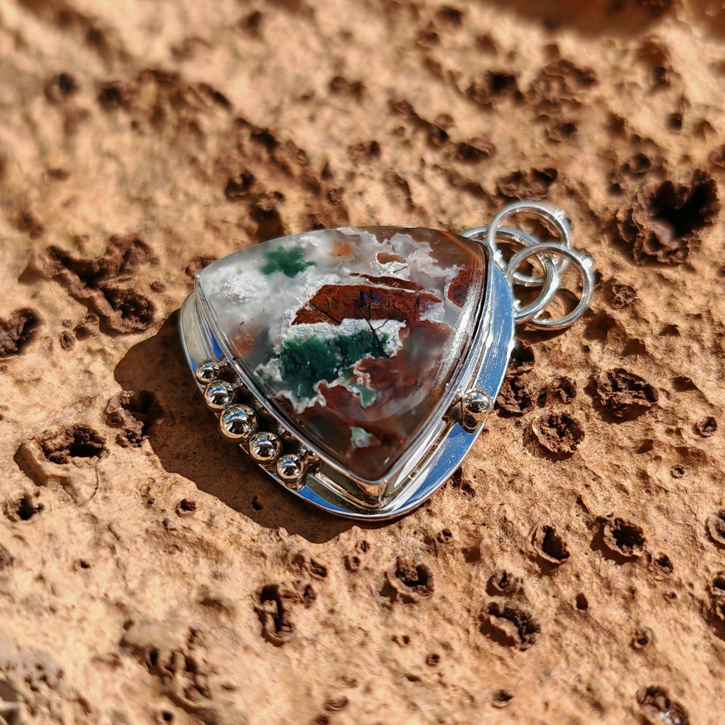 Colgante Calcedonia en plata de ley