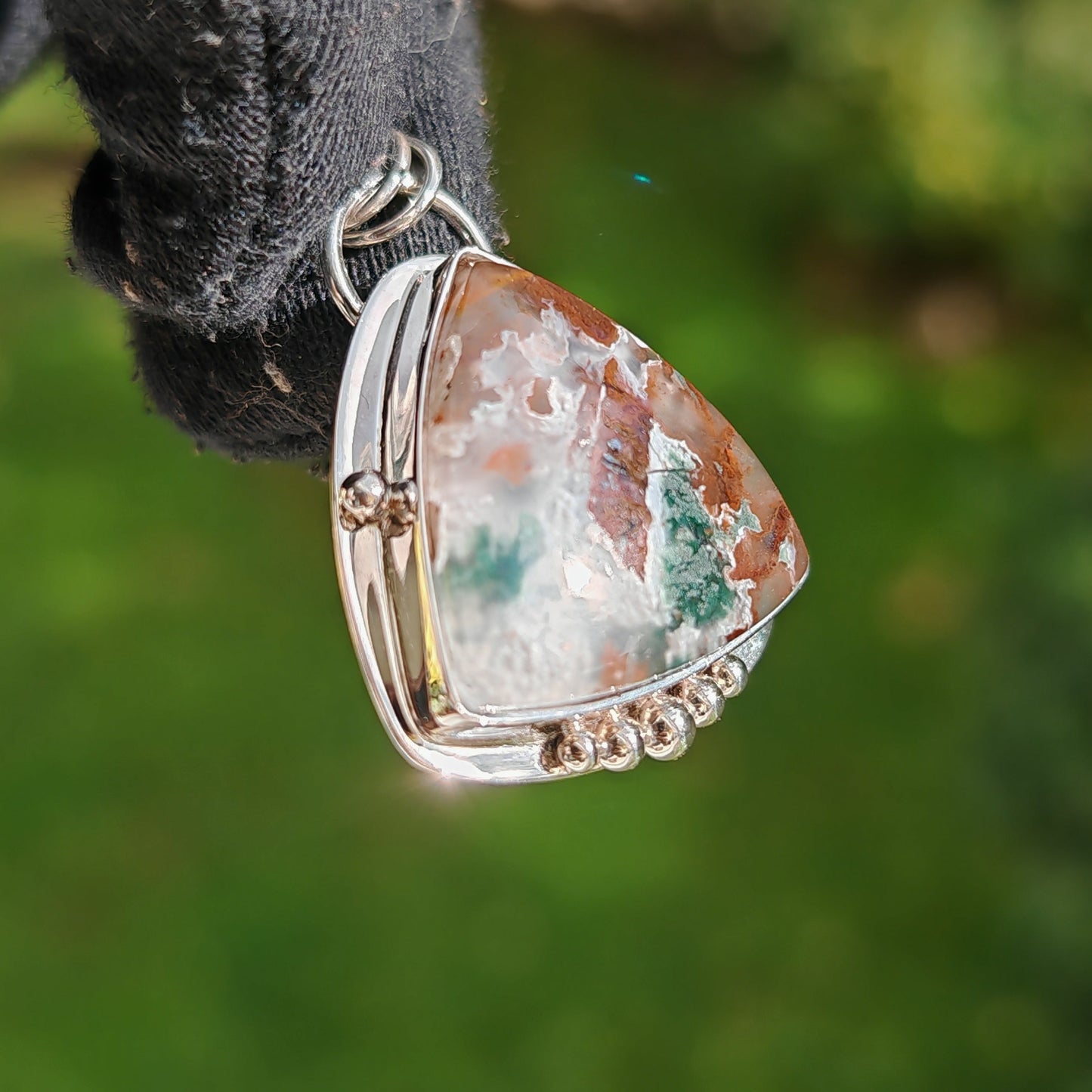 Colgante Calcedonia en plata de ley