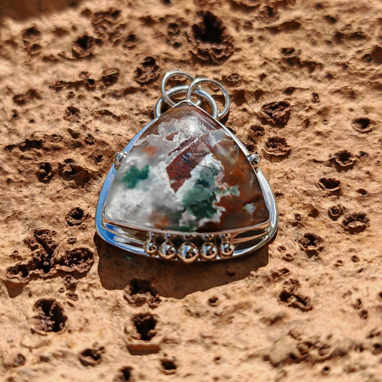 Colgante Calcedonia en plata de ley