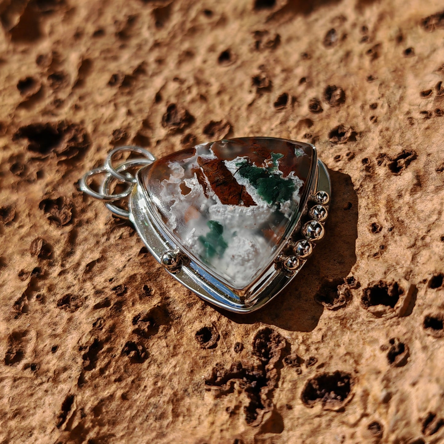 Colgante Calcedonia en plata de ley