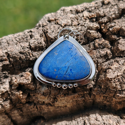 Colgante Dumortierita en plata de ley