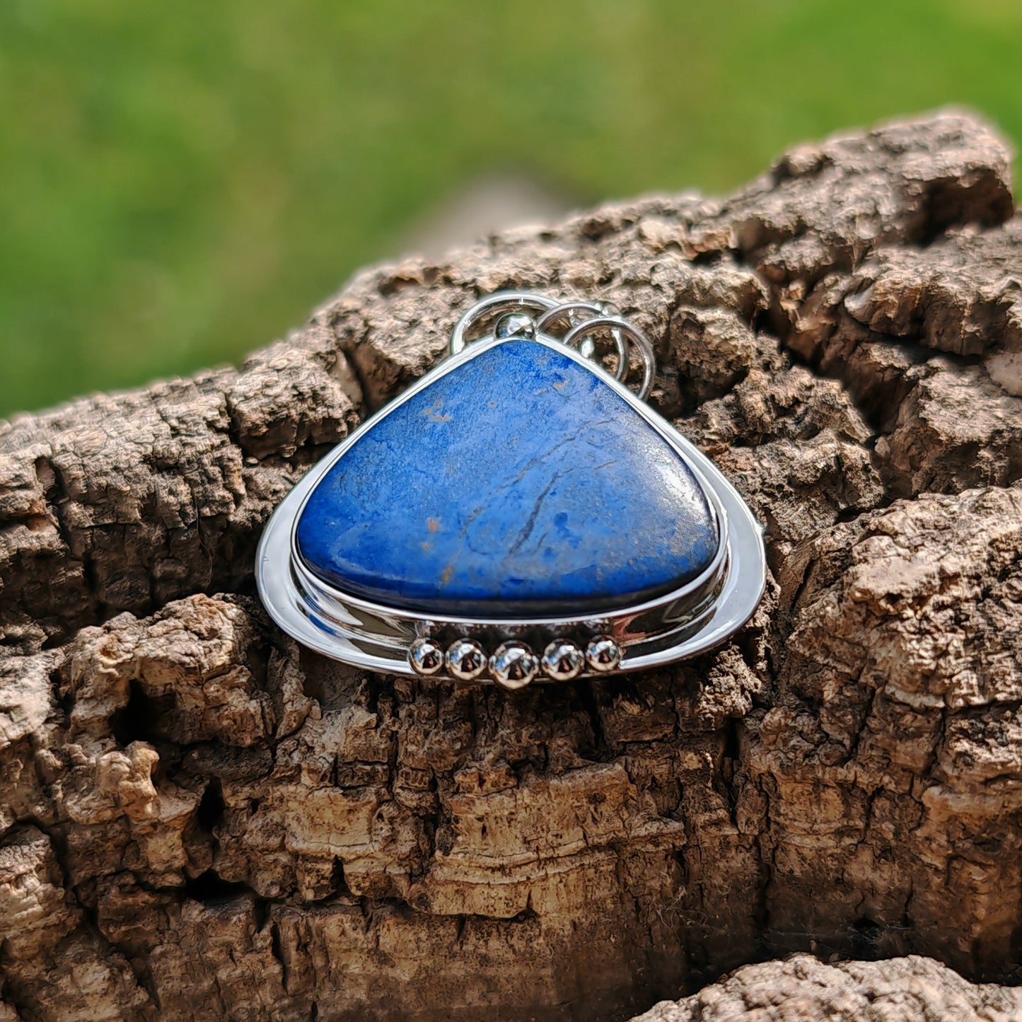 Colgante Dumortierita en plata de ley
