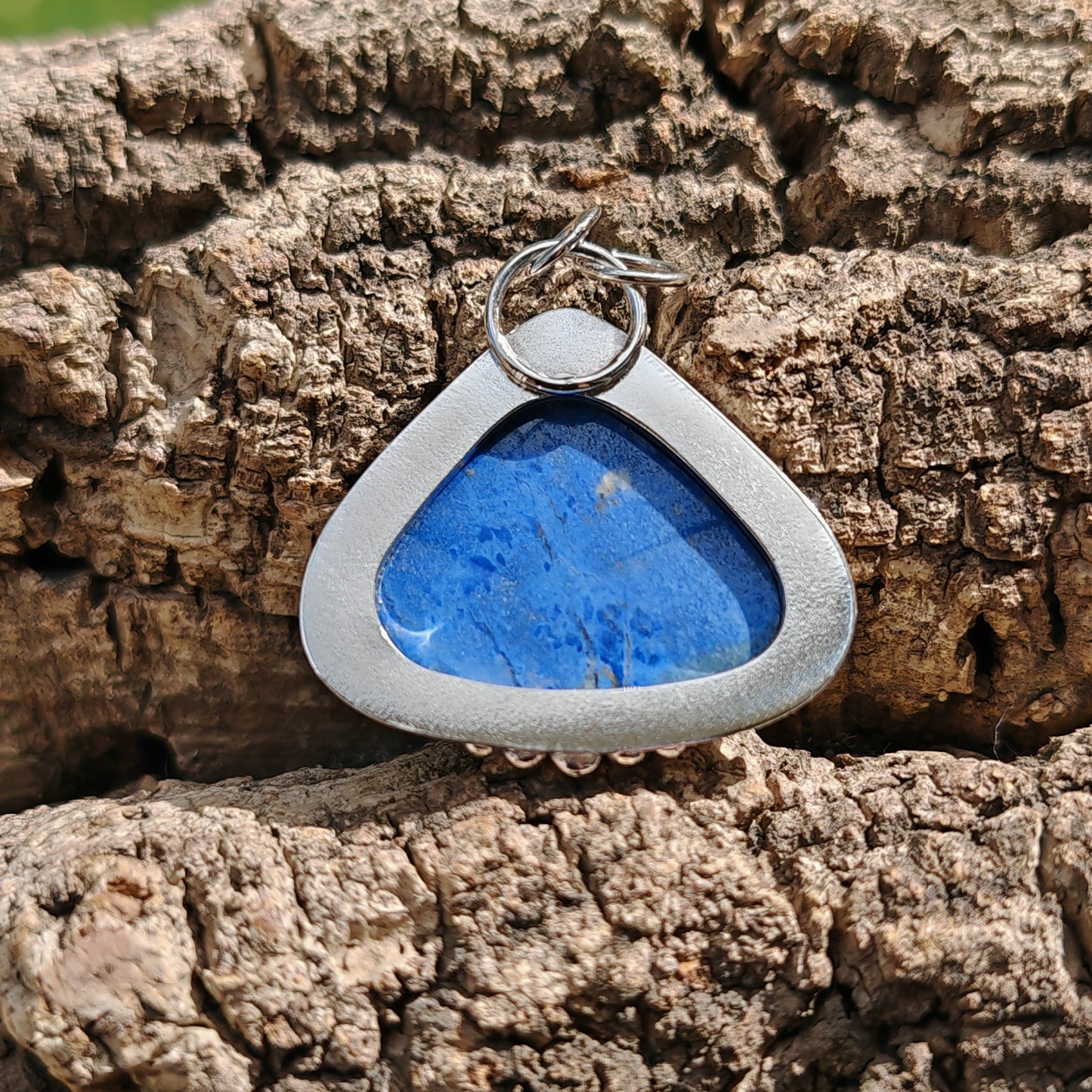 Colgante Dumortierita en plata de ley