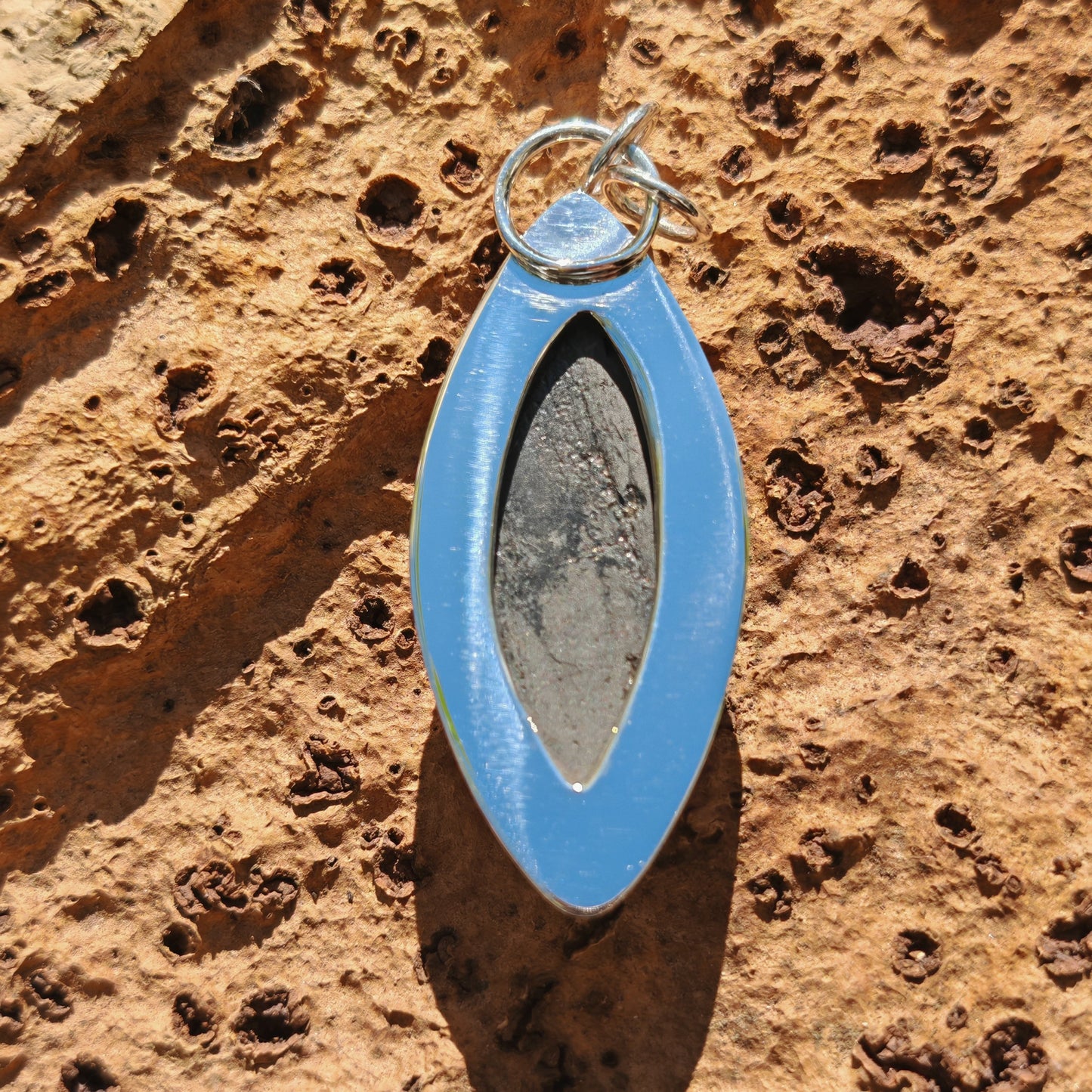 Colgante Turmalina negra en plata de ley