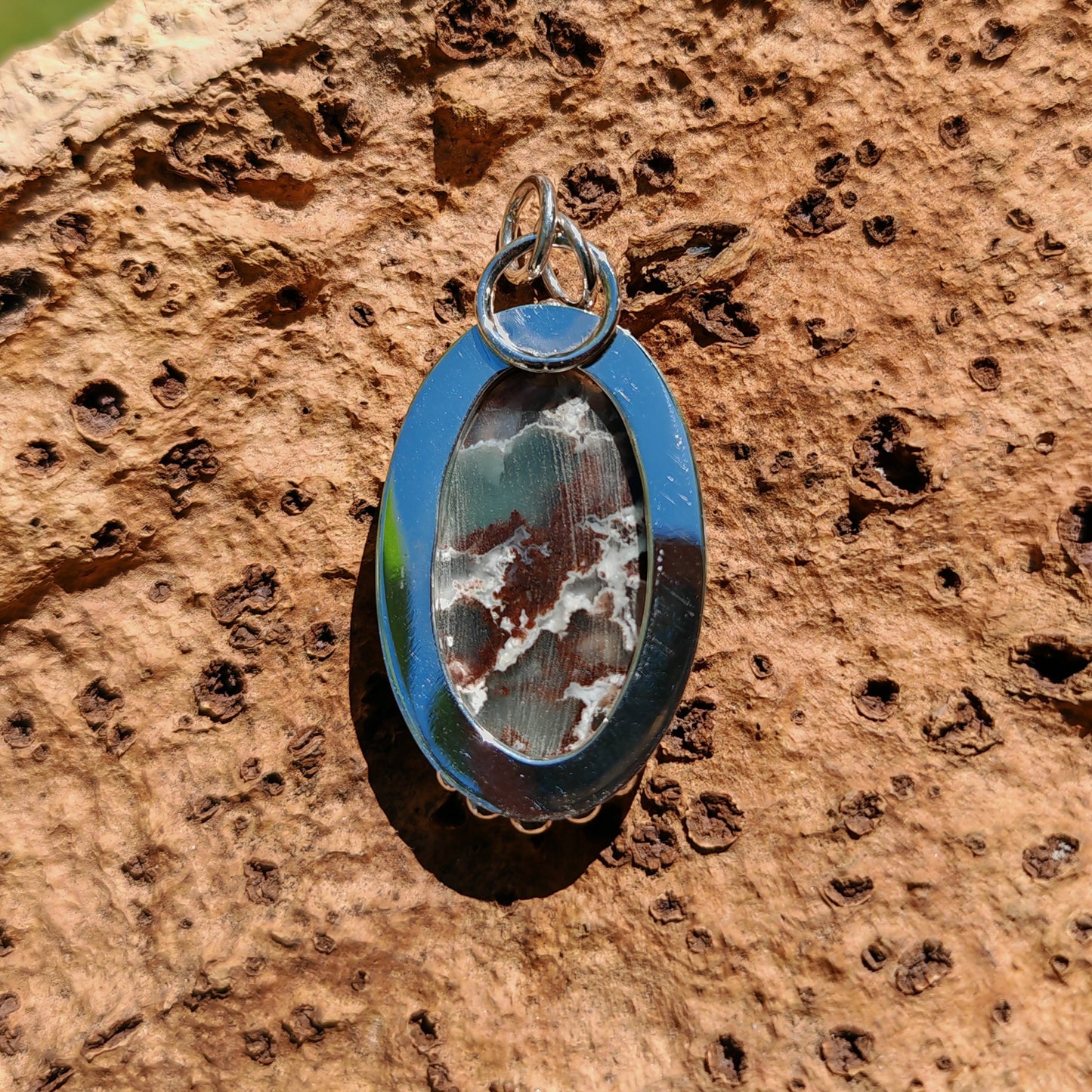 Colgante Calcedonia en plata de ley