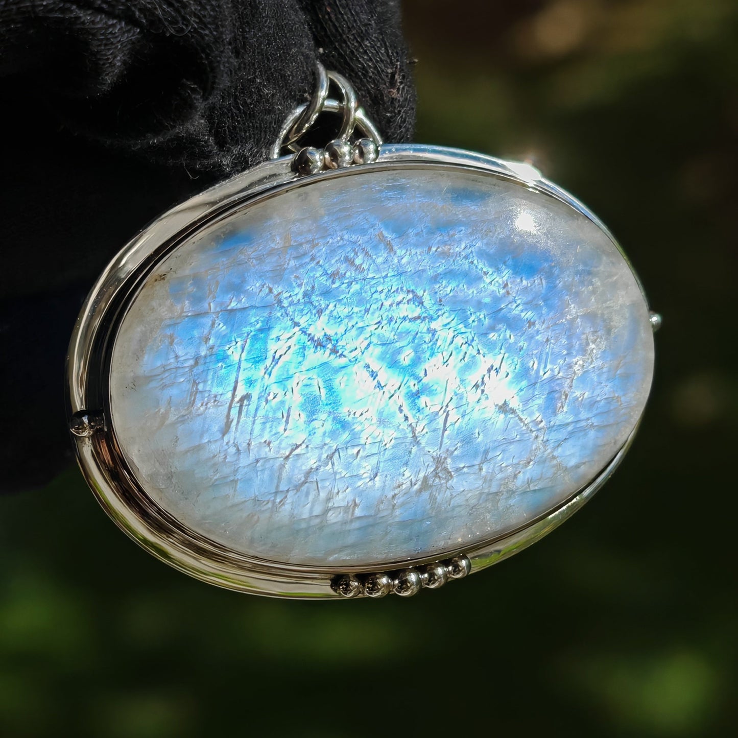 Colgante Piedra Luna en plata de ley