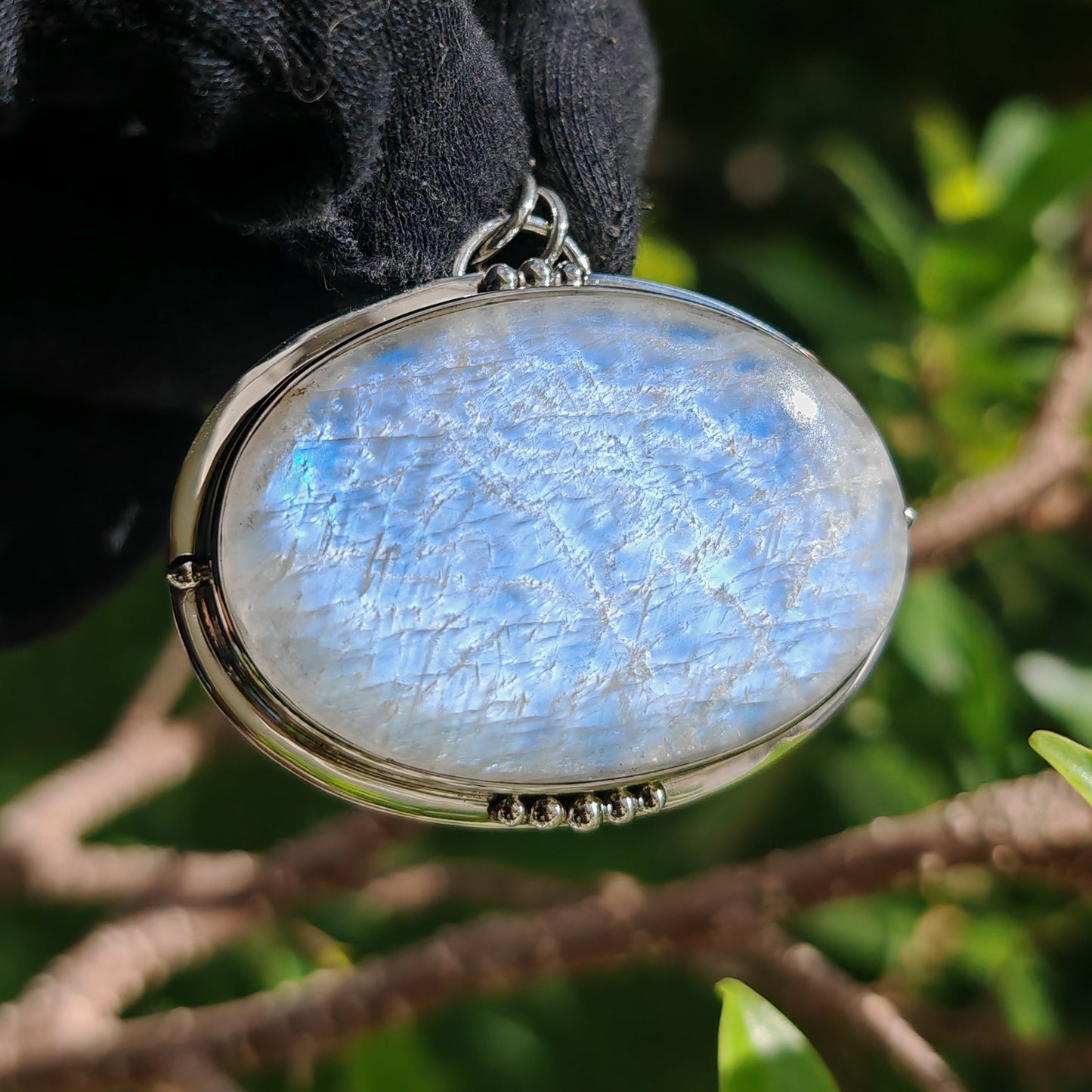 Colgante Piedra Luna en plata de ley