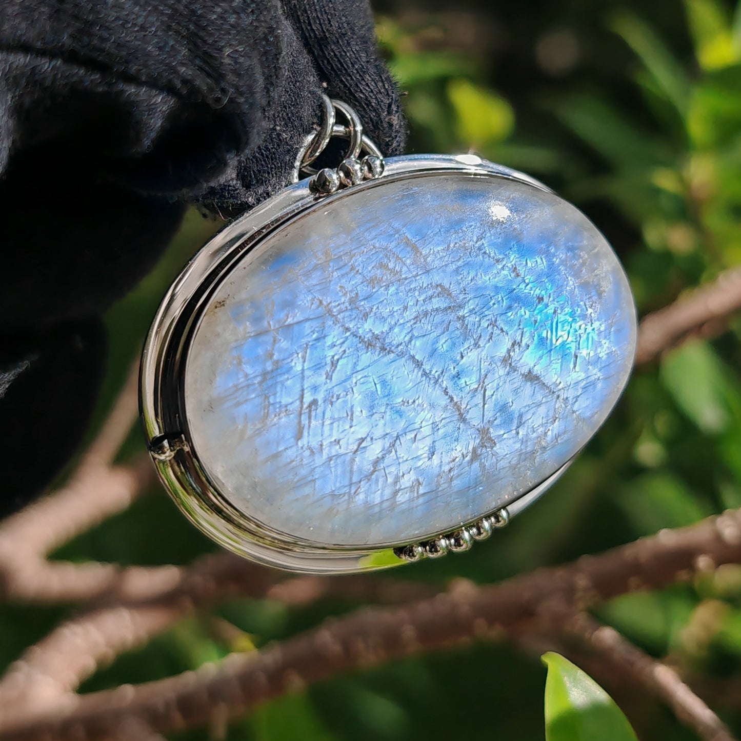 Colgante Piedra Luna en plata de ley