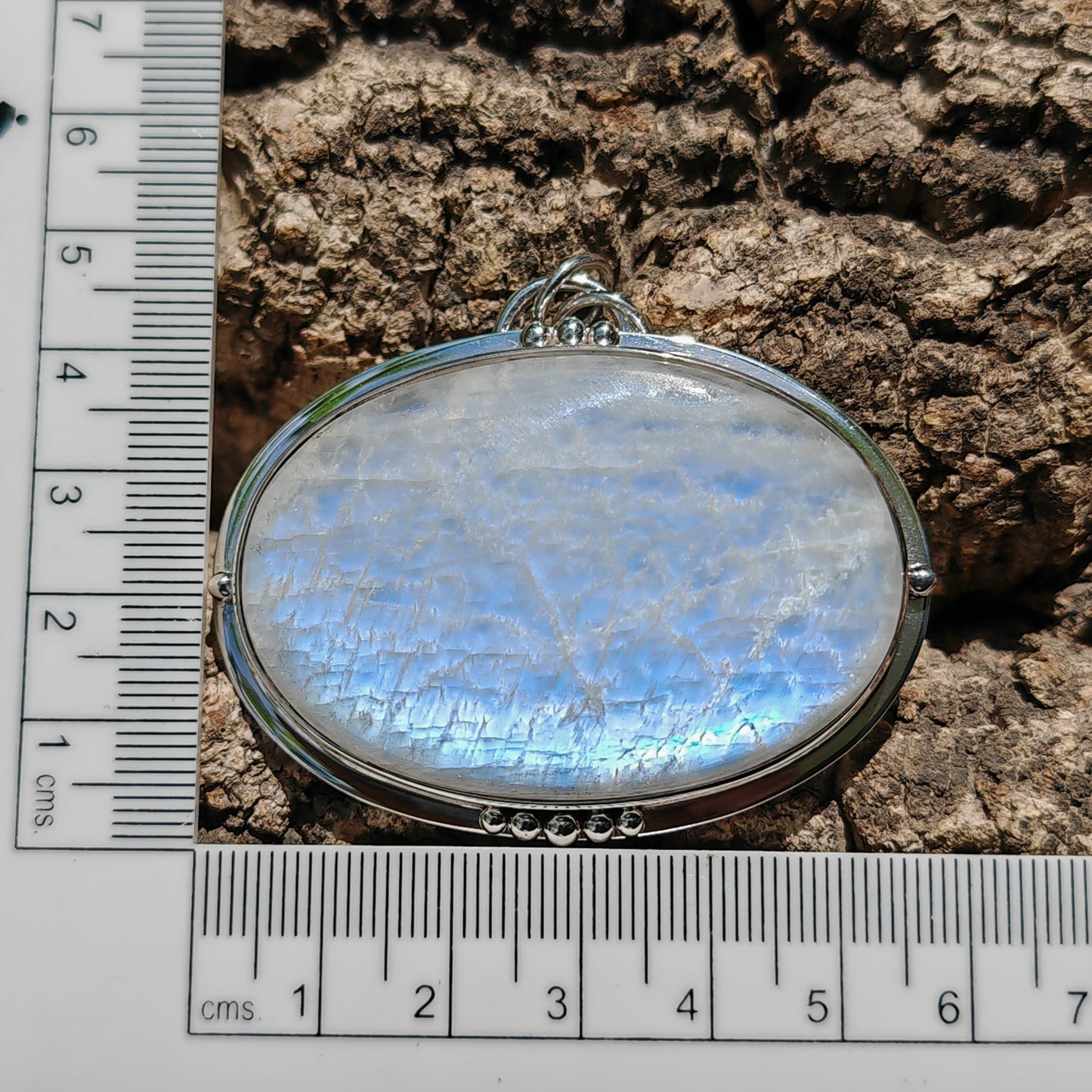 Colgante Piedra Luna en plata de ley