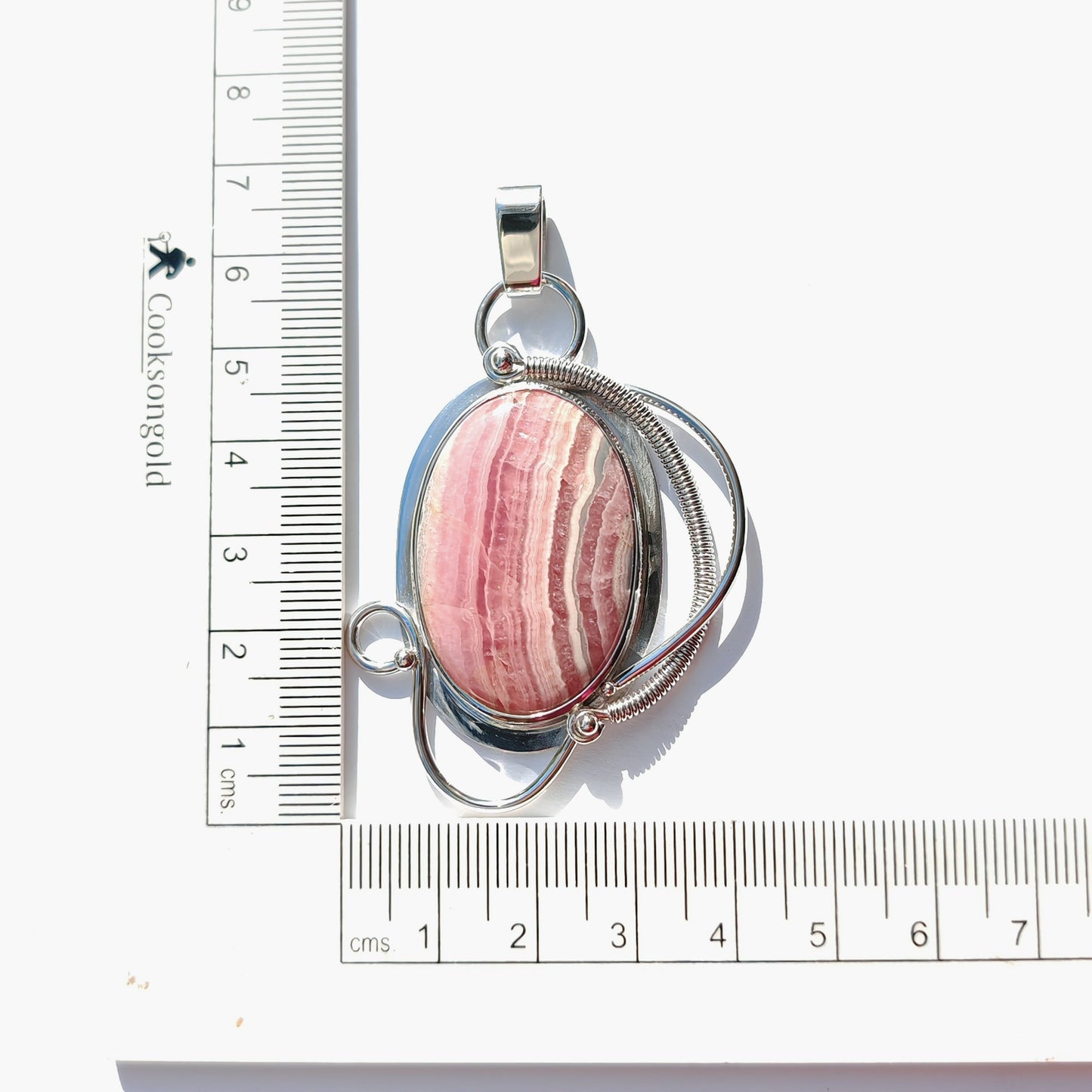Colgante Rodocrosita en plata de ley